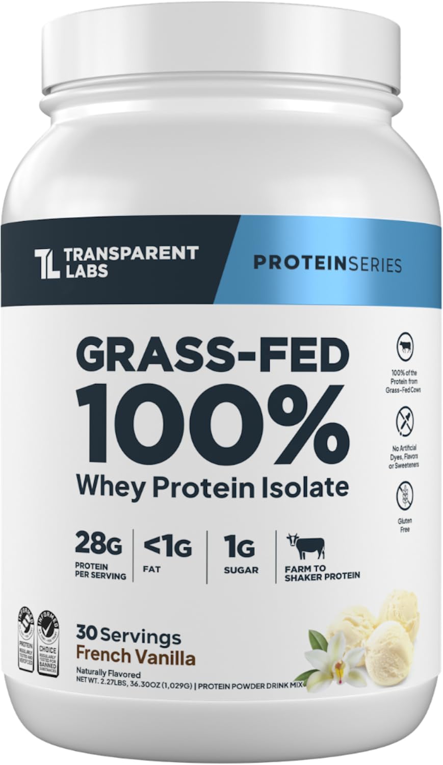 Transparent Labs Grass-Fed Whey Protein - 30 Servings, Milk Chocolate