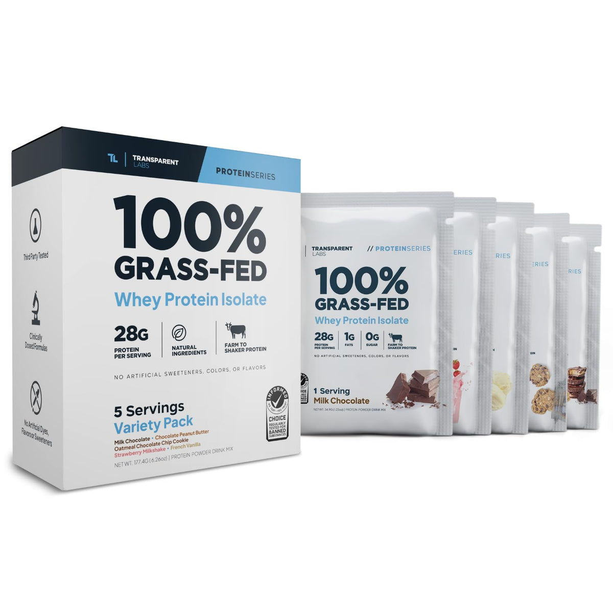 Transparent Labs Grass-Fed Whey Protein - 30 Servings, Milk Chocolate