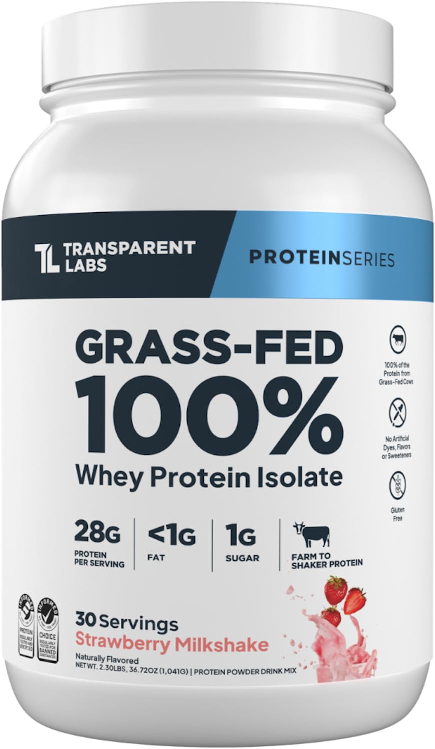 Transparent Labs Grass-Fed Whey Protein - 30 Servings, Milk Chocolate