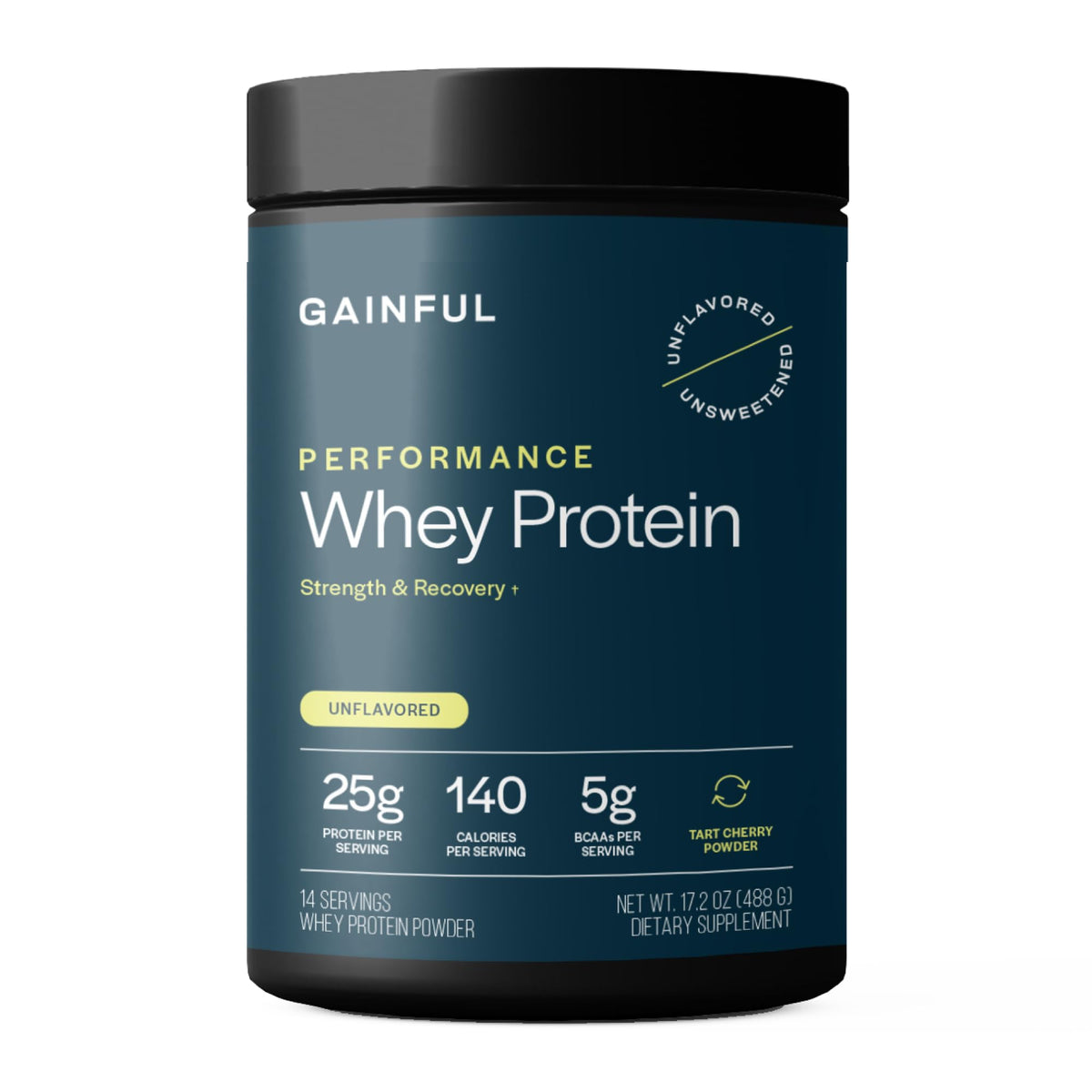 Gainful Whey Protein Isolate Powder, 25g Protein, Unflavored, 14 Servings