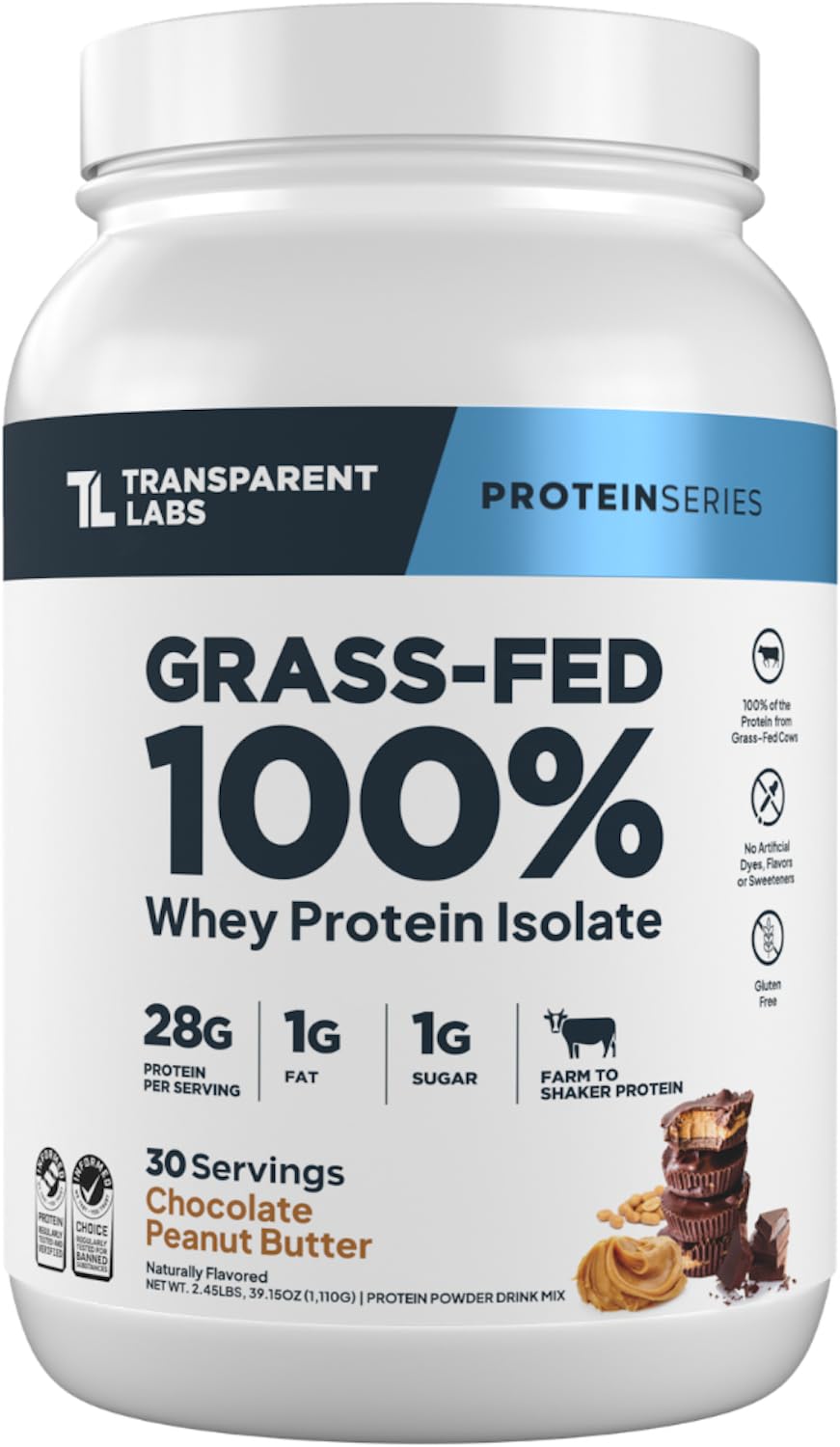 Transparent Labs Grass-Fed Whey Protein - 30 Servings, Milk Chocolate