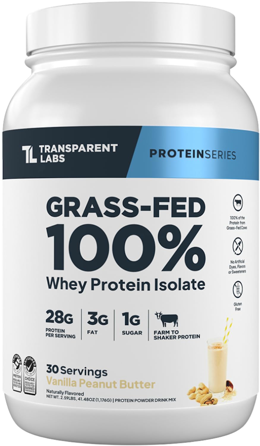 Transparent Labs Grass-Fed Whey Protein - 30 Servings, Milk Chocolate