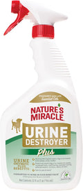 Nature's Miracle Dog Urine Destroyer Plus, Enzymatic Cleaner, 32 oz | Destroys the Toughest Dog Urine Stains, For Use on Multiple Surfaces, Safe For Pets and Home*, Fresh Scent