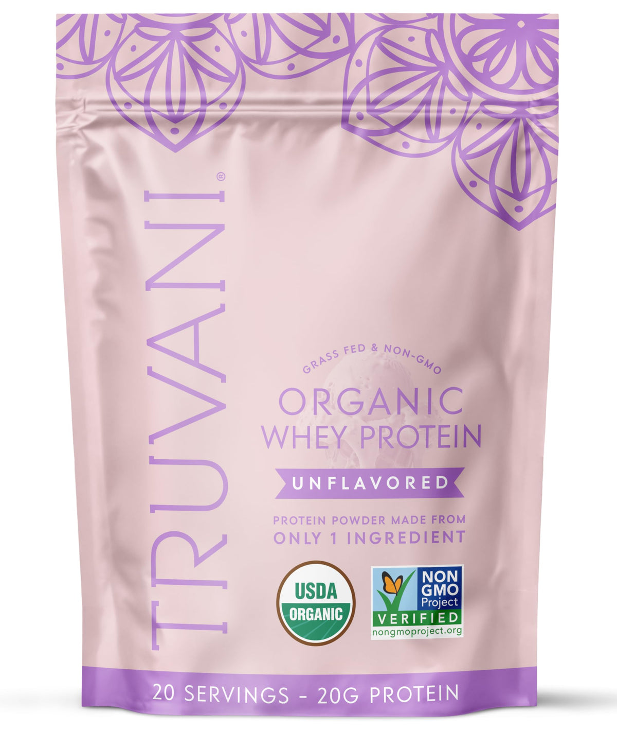 Truvani Organic Whey Protein Powder | Vanilla | 20 Servings