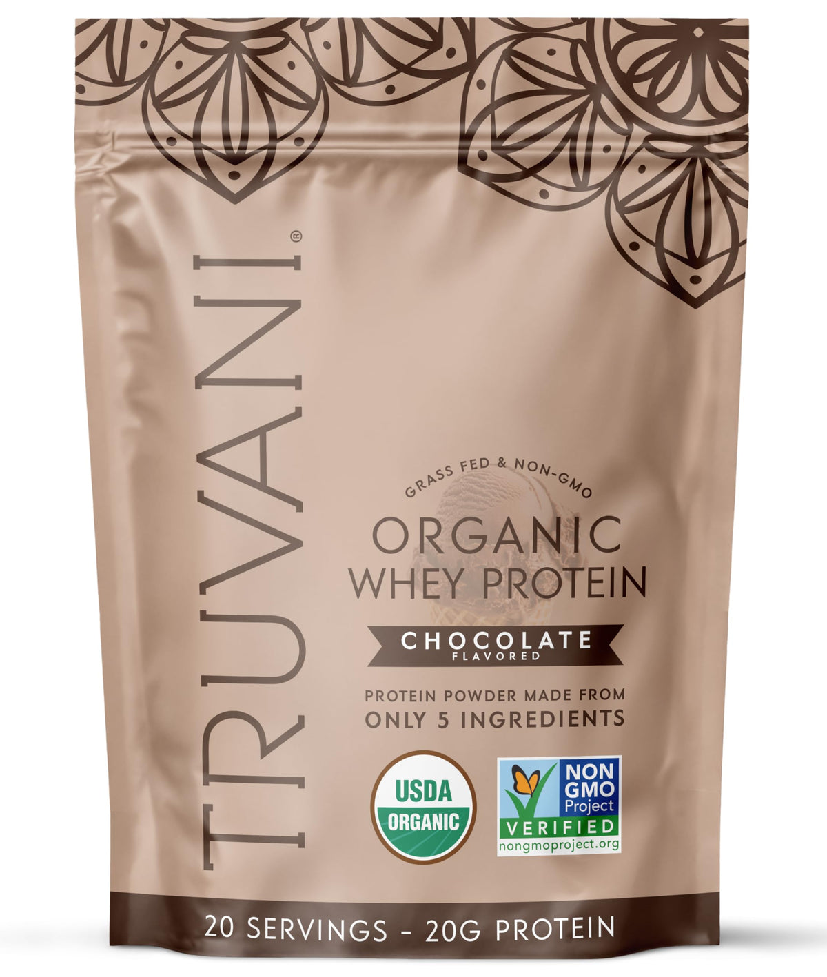 Truvani Organic Whey Protein Powder | Vanilla | 20 Servings