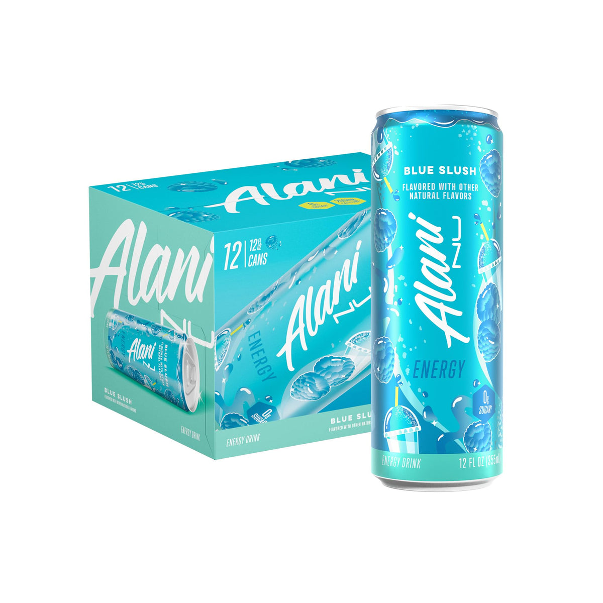 Alani Nu JUICY PEACH, Sugar Free, Low Calorie Energy Drinks, 200mg Caffeine, Biotin, B Vitamins, Zero Sugar, 10 Calories, 12 Fl Oz Cans, 24 Pack
