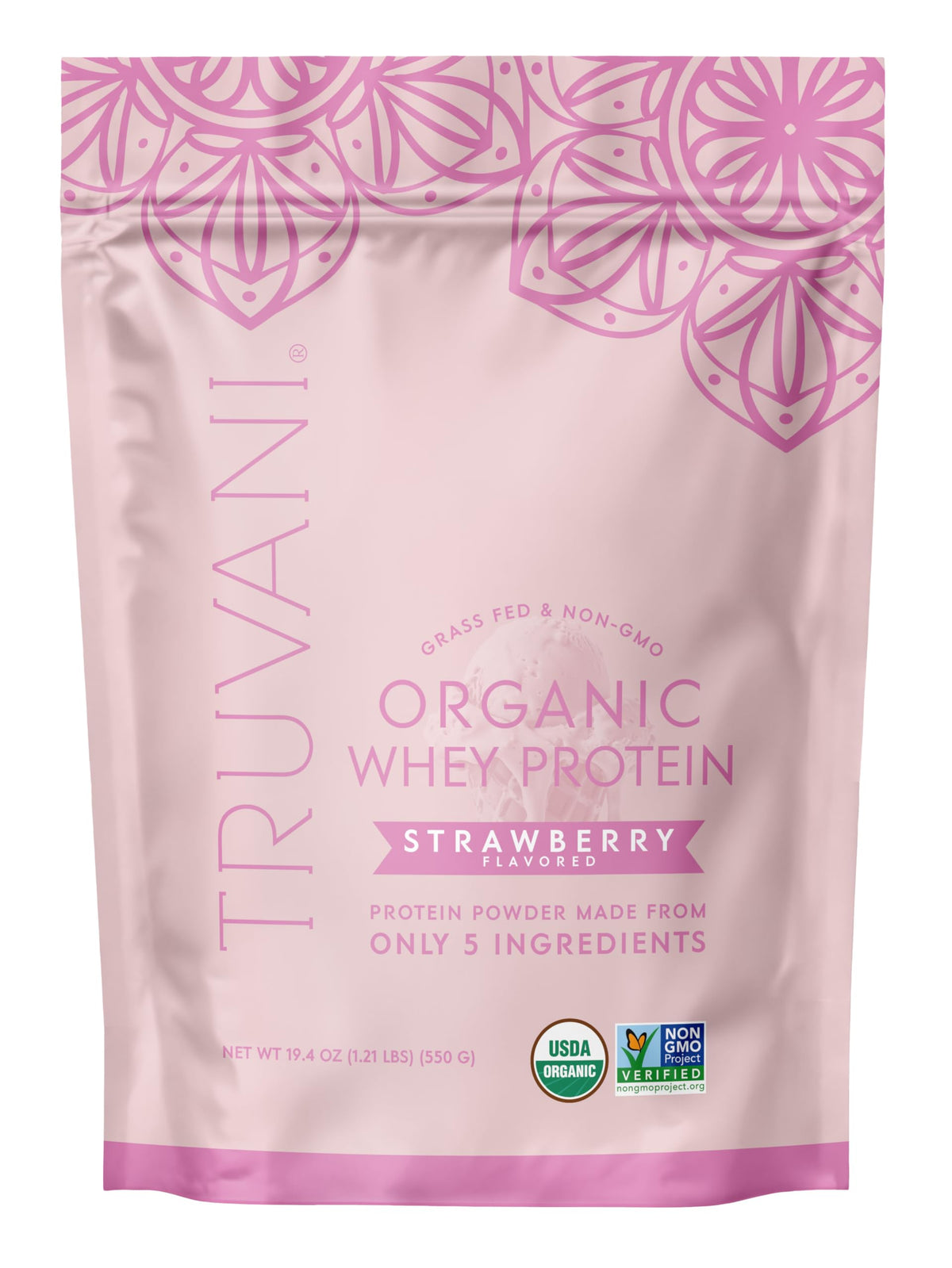 Truvani Organic Whey Protein Powder | Vanilla | 20 Servings