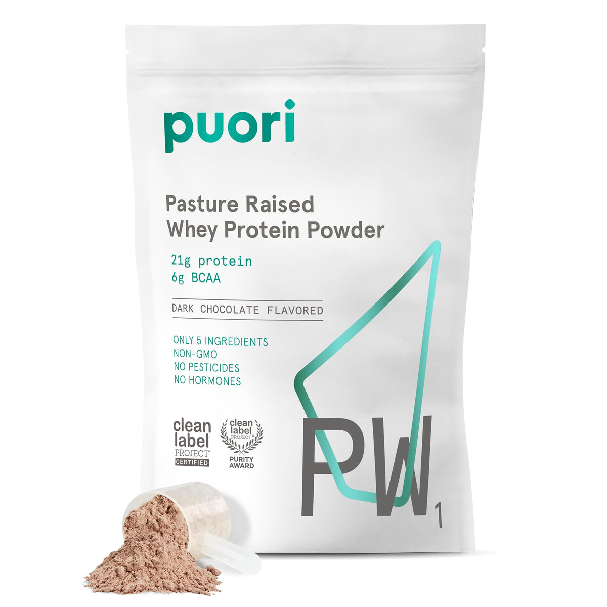 Puori PW1, Grass Fed Whey Protein Powder, Bourbon Vanilla, 30 Servings