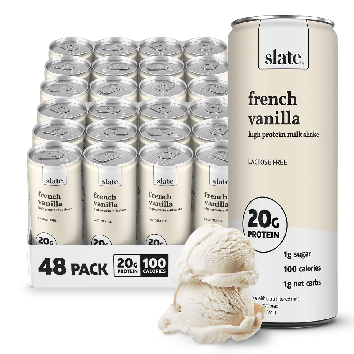 Slate Milk Dark Chocolate 20g High Protein Milk Shake (12 Cans)