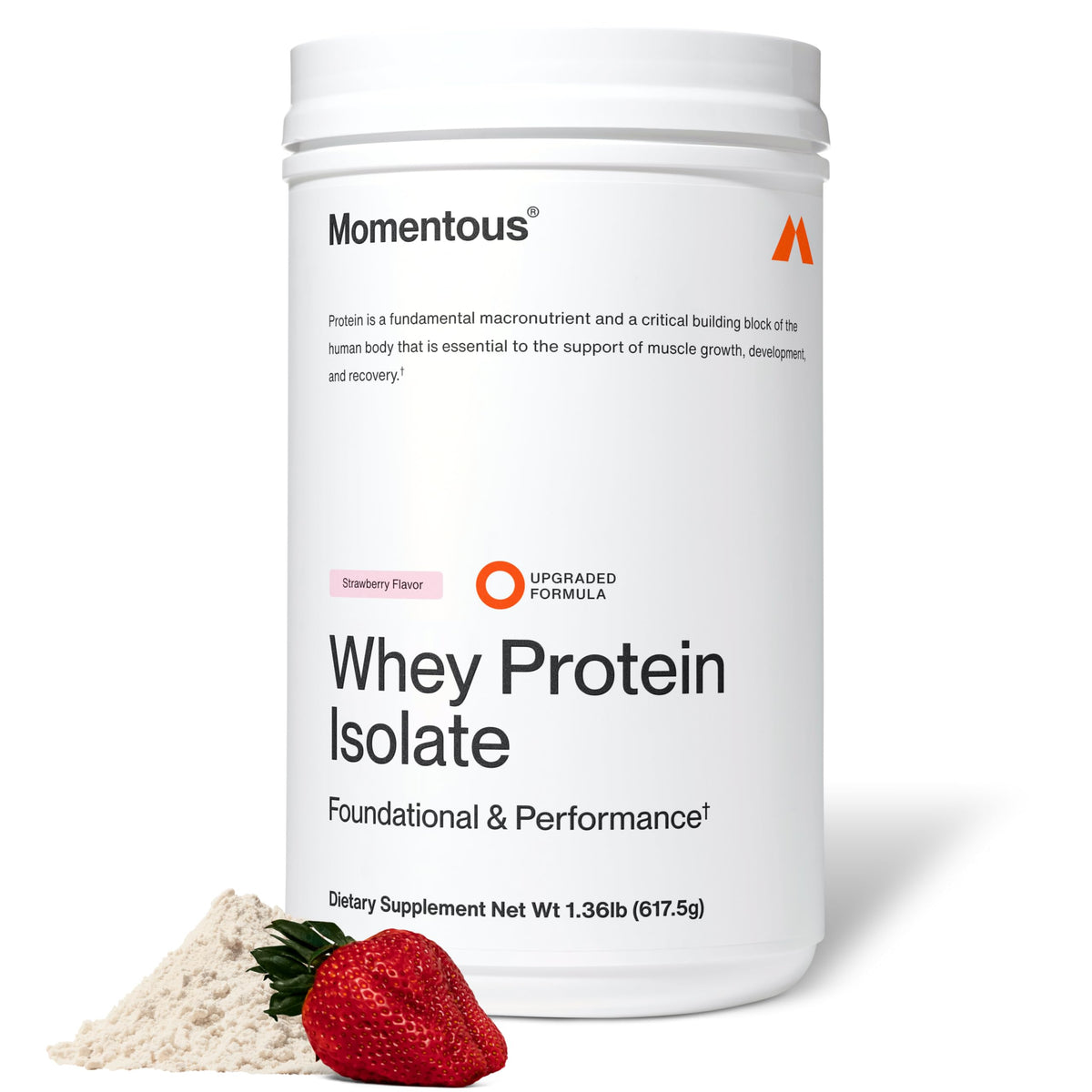 Momentous Grass-Fed Whey Protein Isolate Powder, 20g, Mint Chocolate