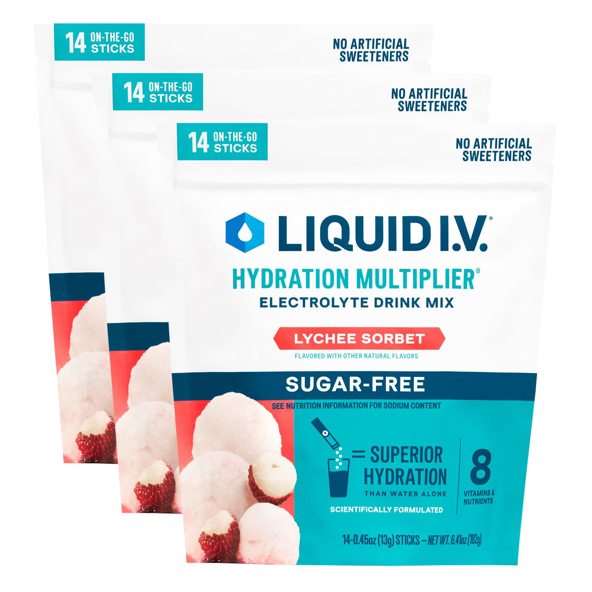 Liquid I.V. Sugar Free Hydration Electrolytes, Lemon Lime, 42 Count