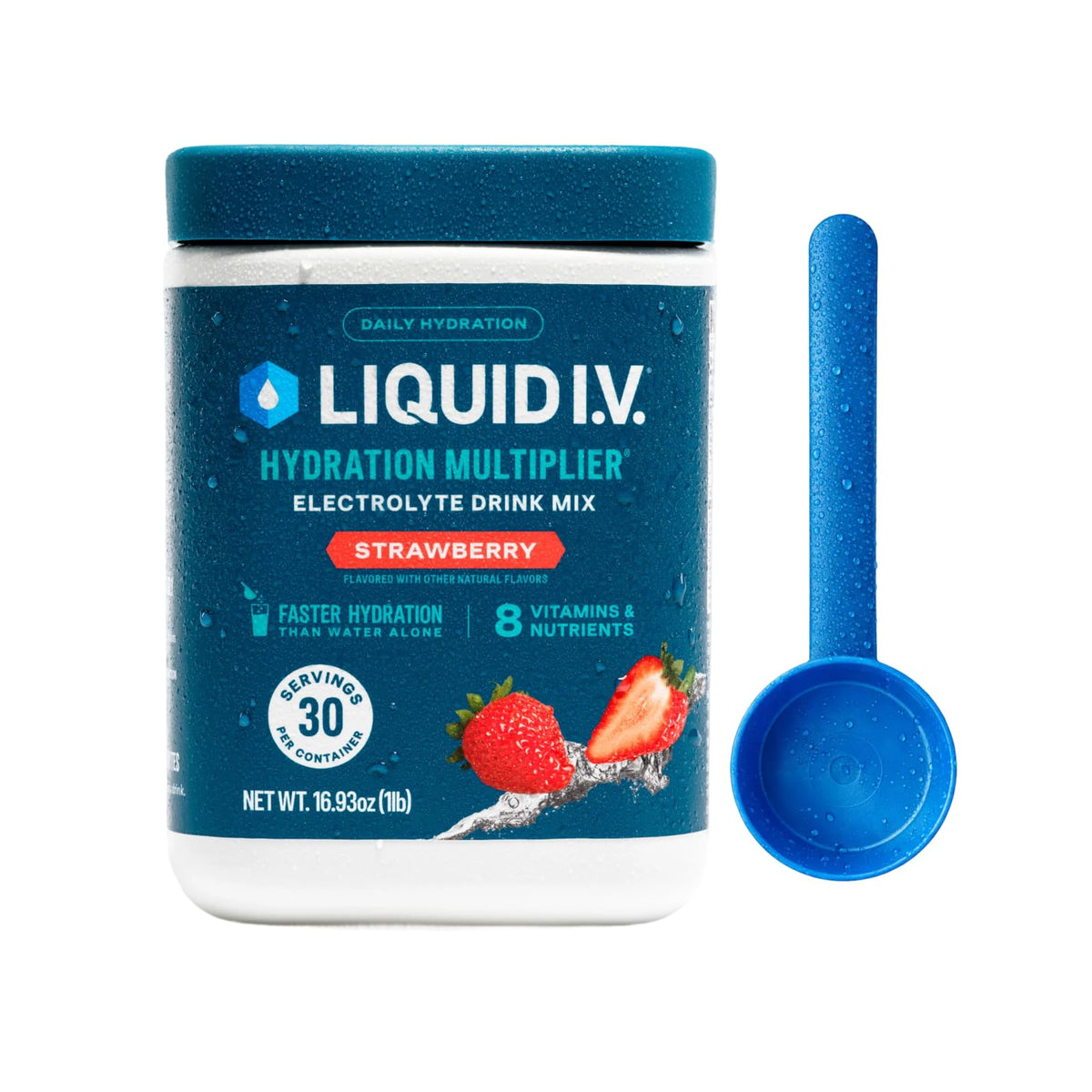 Liquid I.V. Hydration Electrolytes Tub, Lemon Lime, 30 Servings