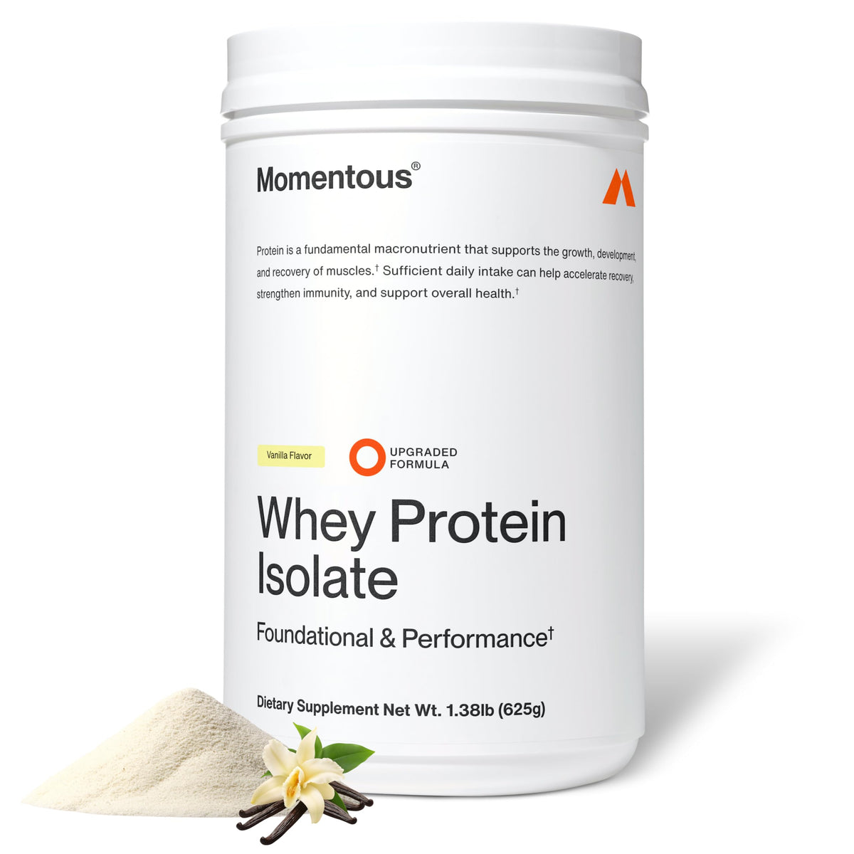 Momentous Grass-Fed Whey Protein Isolate Powder, 20g, Mint Chocolate
