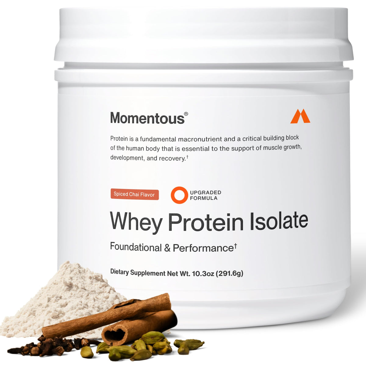 Momentous Grass-Fed Whey Protein Isolate Powder, 20g, Mint Chocolate