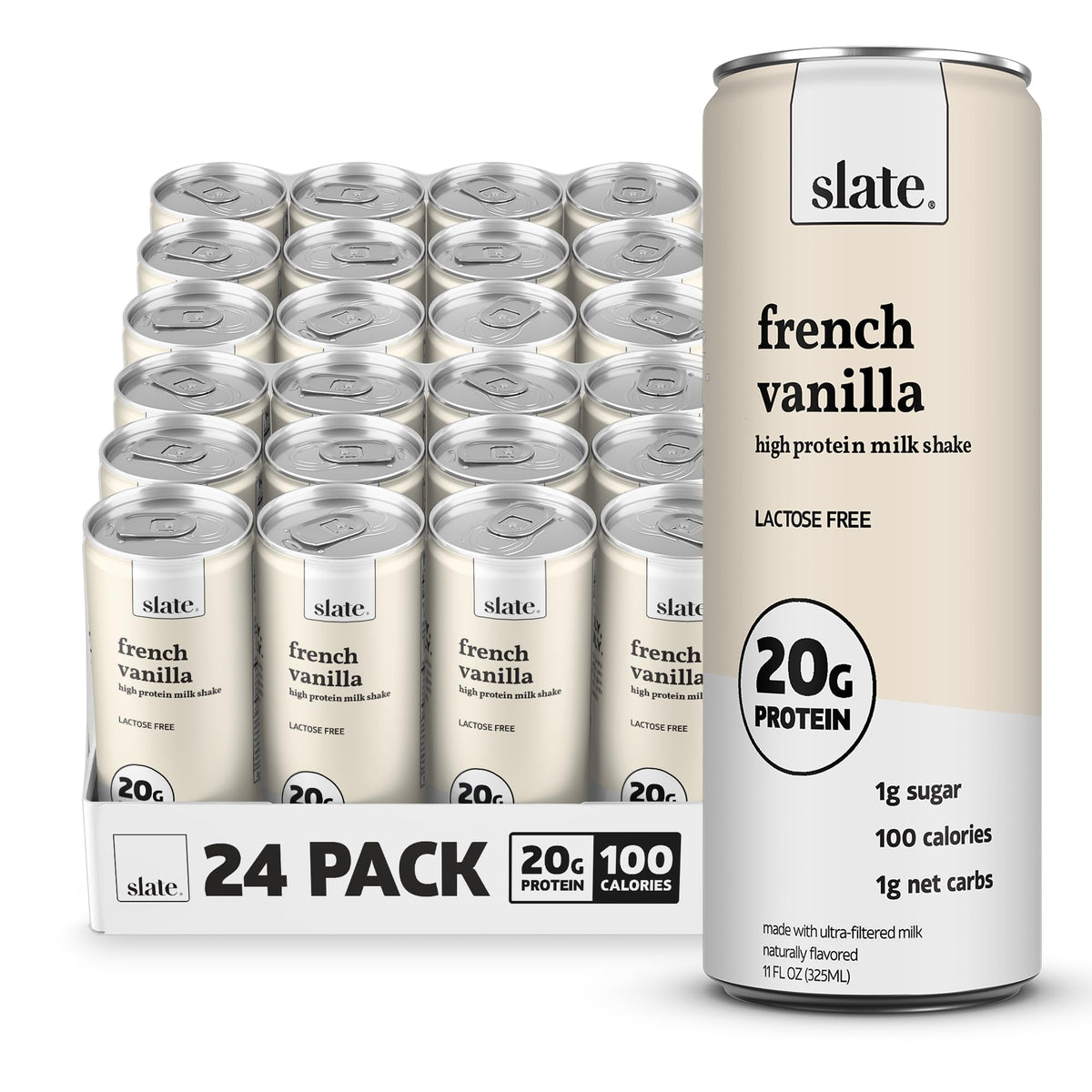 Slate Milk Dark Chocolate 20g High Protein Milk Shake (12 Cans)