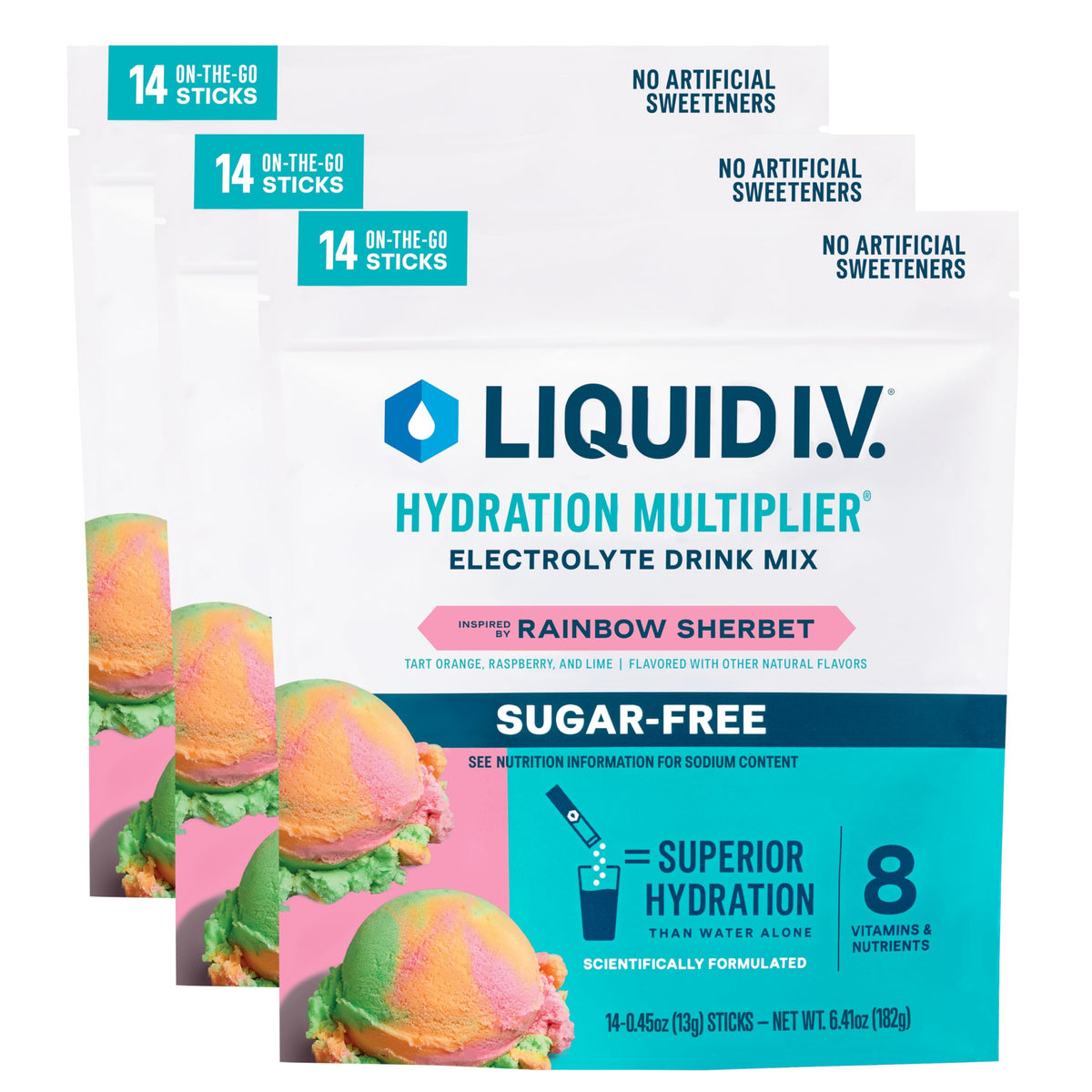 Liquid I.V. Sugar Free Hydration Electrolytes, Lemon Lime, 42 Count