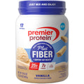 Premier Protein Powder Plus Fiber, Chocolate, 25g Protein, 7g Fiber to Support Gut Health, No Added Sugar (17 Servings)
