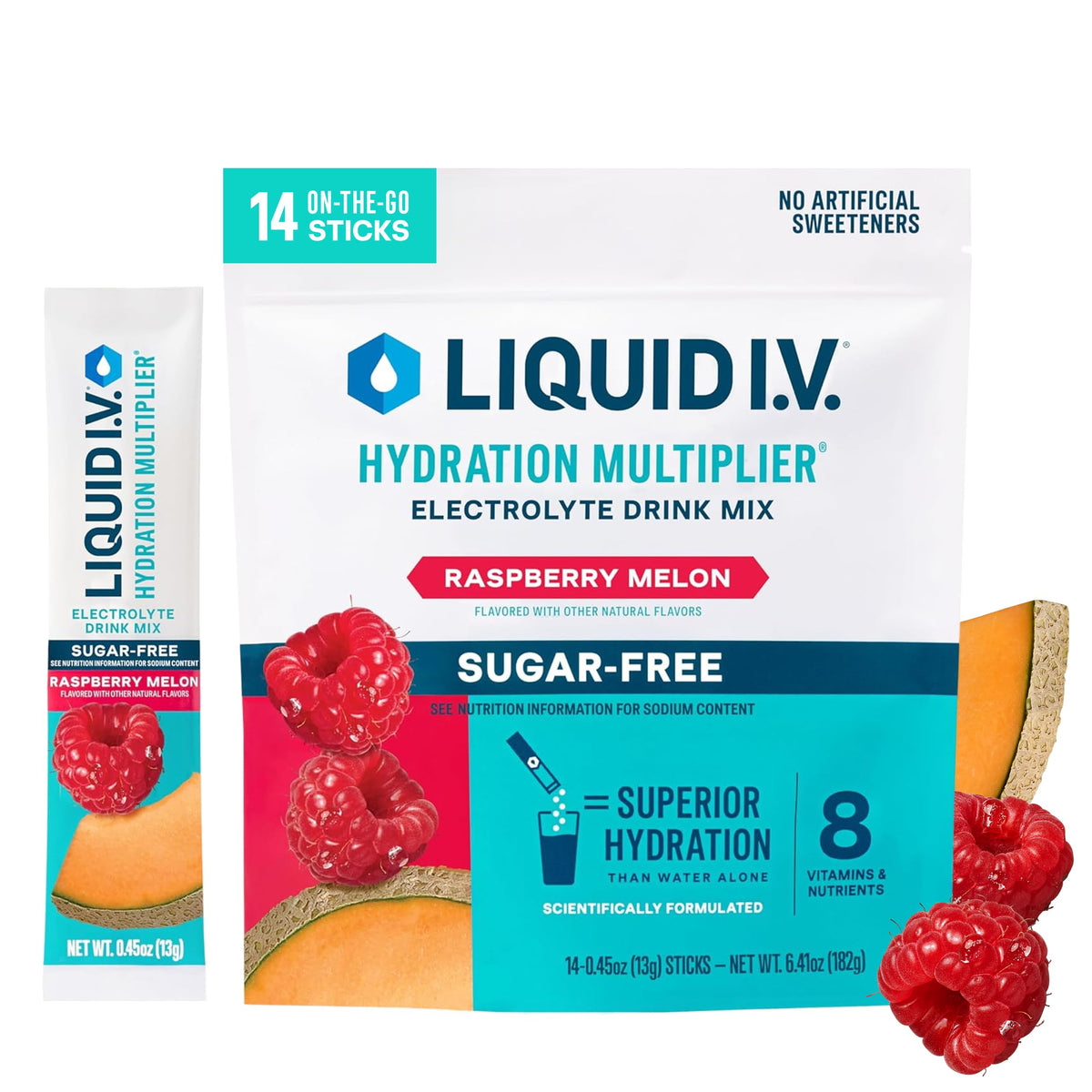 Liquid I.V. Sugar Free Hydration Electrolytes, Lemon Lime, 14 Count