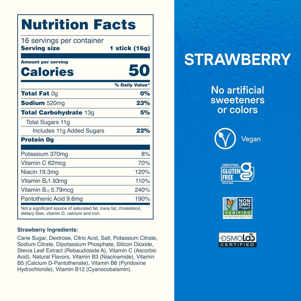 Liquid I.V. Hydration Electrolytes, Strawberry, 48 Count