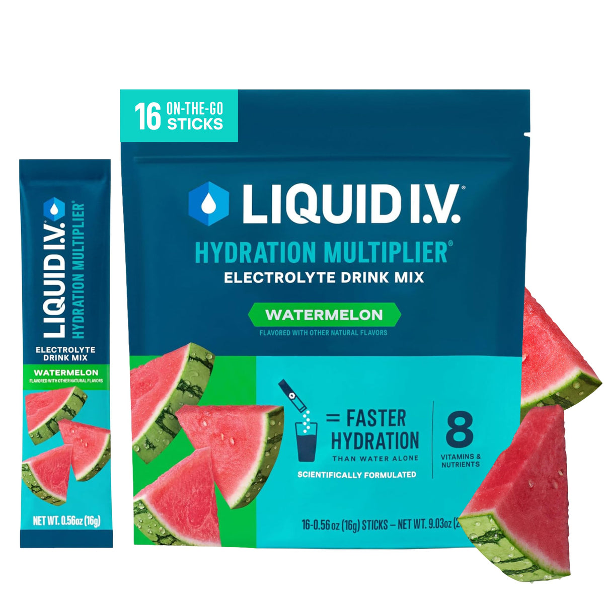 Liquid I.V. Hydration Electrolytes, Lemon Lime, 16 Count