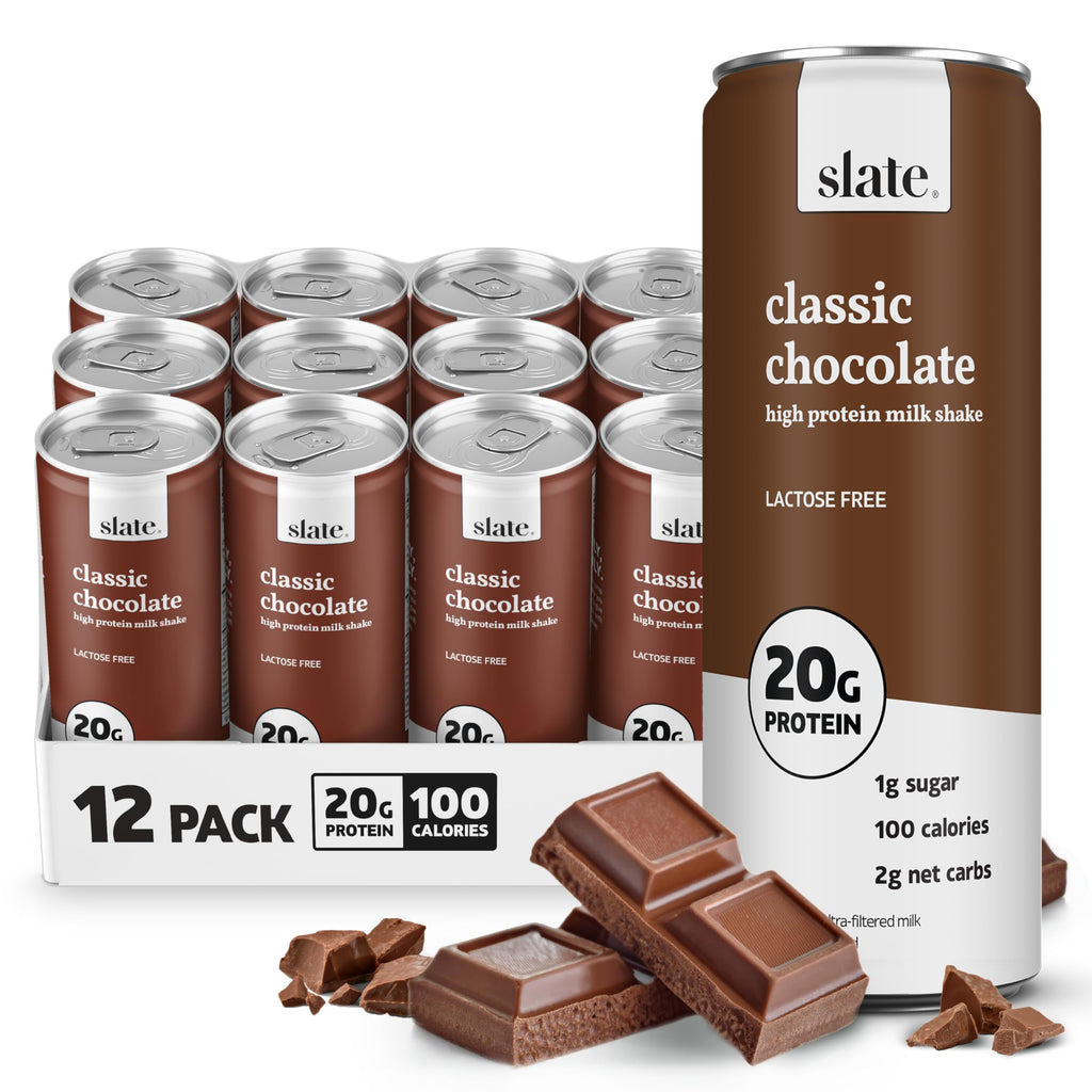 Slate Milk Dark Chocolate 20g High Protein Milk Shake (12 Cans)