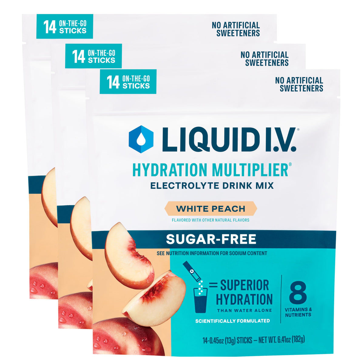 Liquid I.V. Sugar Free Hydration Electrolytes, Lemon Lime, 42 Count